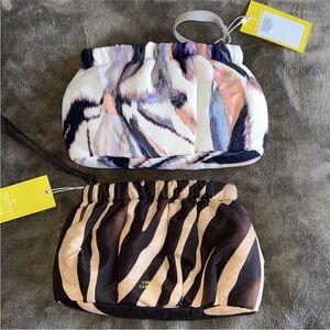 2 Vince Camuto Harlow  wristlet clutches bags fabric